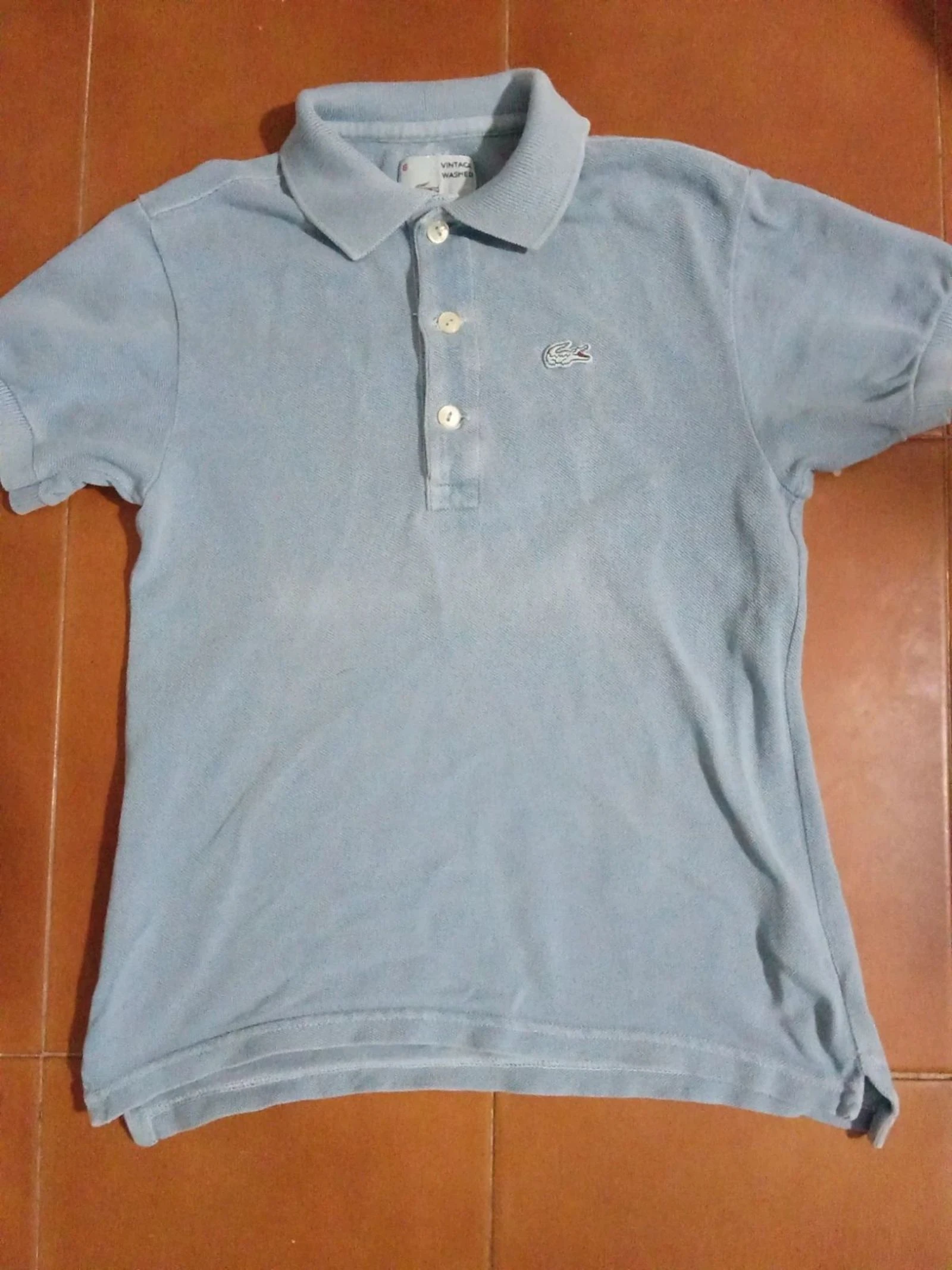Polo Lacoste vintage washed talla 6 años 